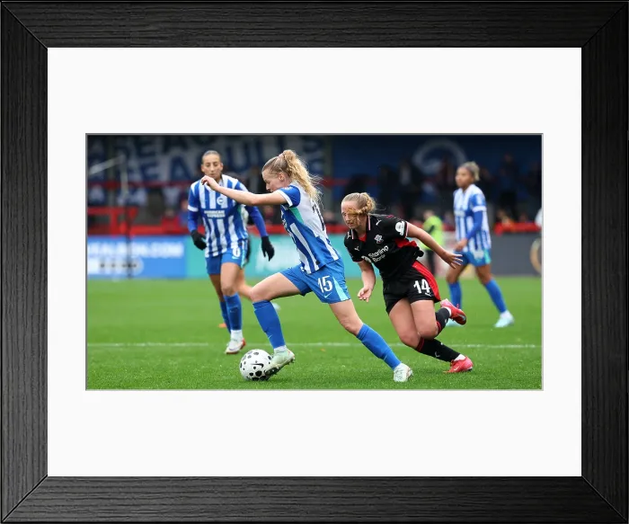 Framed Print : Brighton and Hove Albion Women v Southampton Women Subway League Cup 19OCT25 Framed Print : Brighton and Hove Albion Women v Southampton Women Subway League Cup 19OCT25