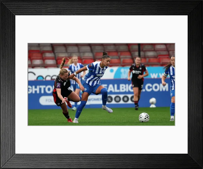 Framed Print : Brighton and Hove Albion Women v Southampton Women Subway League Cup 19OCT25 Framed Print : Brighton and Hove Albion Women v Southampton Women Subway League Cup 19OCT25