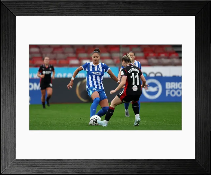 Framed Print : Brighton and Hove Albion Women v Southampton Women Subway League Cup 19OCT25 Framed Print : Brighton and Hove Albion Women v Southampton Women Subway League Cup 19OCT25