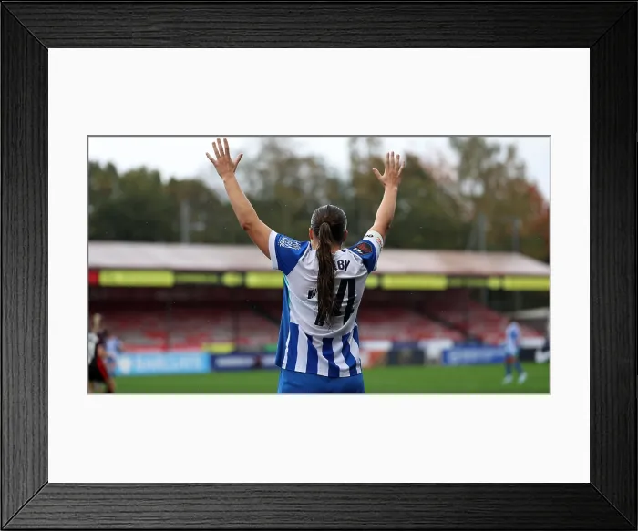 Framed Print : Brighton and Hove Albion Women v Southampton Women Subway League Cup 19OCT25 Framed Print : Brighton and Hove Albion Women v Southampton Women Subway League Cup 19OCT25