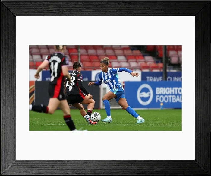 Framed Print : Brighton and Hove Albion Women v Southampton Women Subway League Cup 19OCT25