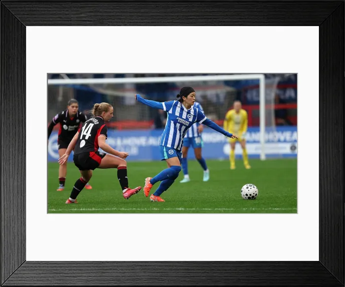 Framed Print : Brighton and Hove Albion Women v Southampton Women Subway League Cup 19OCT25