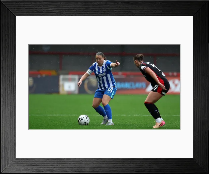 Framed Print : Brighton and Hove Albion Women v Southampton Women Subway League Cup 19OCT25 Framed Print : Brighton and Hove Albion Women v Southampton Women Subway League Cup 19OCT25