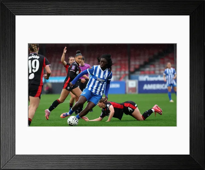 Framed Print : Brighton and Hove Albion Women v Southampton Women Subway League Cup 19OCT25