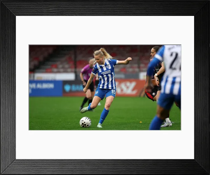 Framed Print : Brighton and Hove Albion Women v Southampton Women Subway League Cup 19OCT25