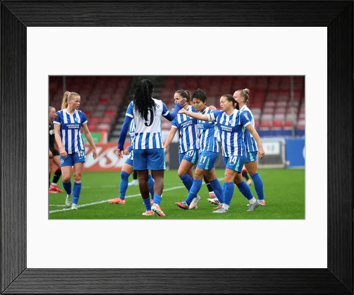 Framed Print : Brighton and Hove Albion Women v Southampton Women Subway League Cup 19OCT25