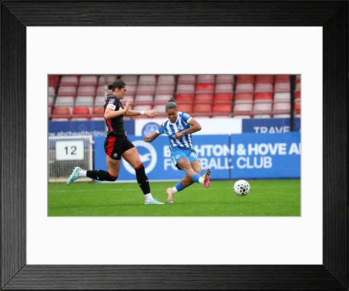Framed Print : Brighton and Hove Albion Women v Southampton Women Subway League Cup 19OCT25