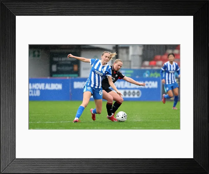 Framed Print : Brighton and Hove Albion Women v Southampton Women Subway League Cup 19OCT25
