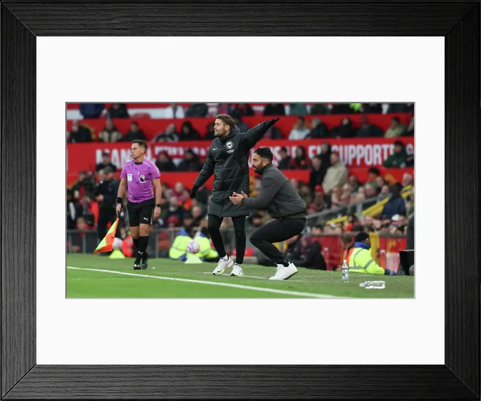 Framed Print : Manchester United v Brighton and Hove Albion Premier League 25OCT25 Framed Print : Manchester United v Brighton and Hove Albion Premier League 25OCT25