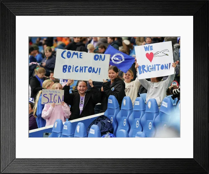 Framed Print : Brighton and Hove Albion Women v Leicester City Women Women's Super League 16NOV25 Framed Print : Brighton and Hove Albion Women v Leicester City Women Women's Super League 16NOV25