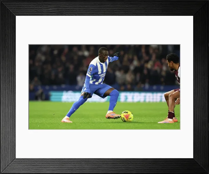 Framed Print : Brighton and Hove Albion v Aston Villa Premier League 03DEC25 Framed Print : Brighton and Hove Albion v Aston Villa Premier League 03DEC25