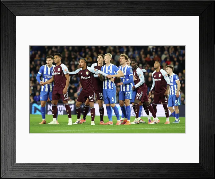 Framed Print : Brighton and Hove Albion v Aston Villa Premier League 03DEC25