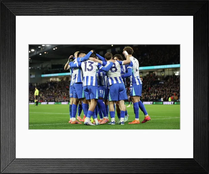 Framed Print : Brighton and Hove Albion v Aston Villa Premier League 03DEC25 Framed Print : Brighton and Hove Albion v Aston Villa Premier League 03DEC25