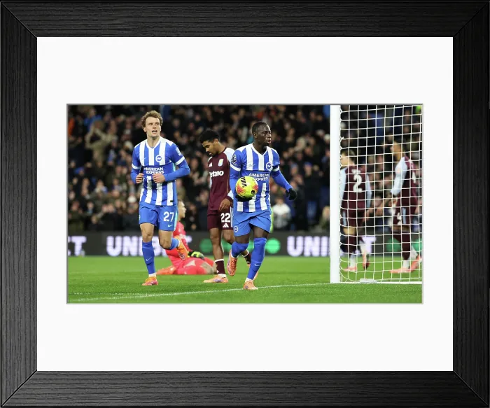 Framed Print : Brighton and Hove Albion v Aston Villa Premier League 03DEC25 Framed Print : Brighton and Hove Albion v Aston Villa Premier League 03DEC25