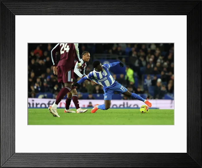 Framed Print : Brighton and Hove Albion v Aston Villa Premier League 03DEC25 Framed Print : Brighton and Hove Albion v Aston Villa Premier League 03DEC25