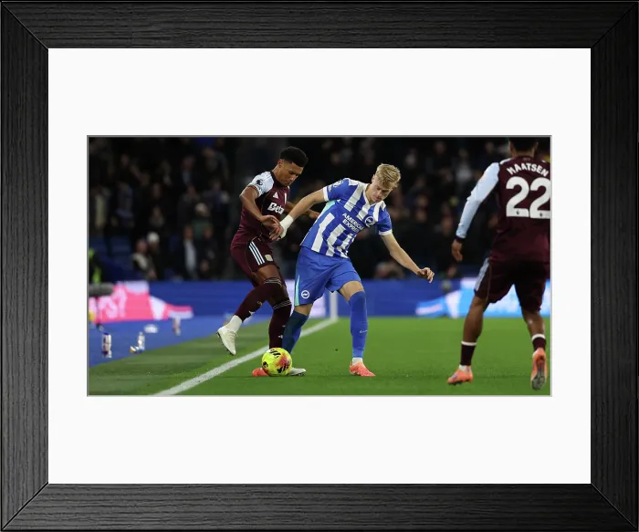 Framed Print : Brighton and Hove Albion v Aston Villa Premier League 03DEC25 Framed Print : Brighton and Hove Albion v Aston Villa Premier League 03DEC25