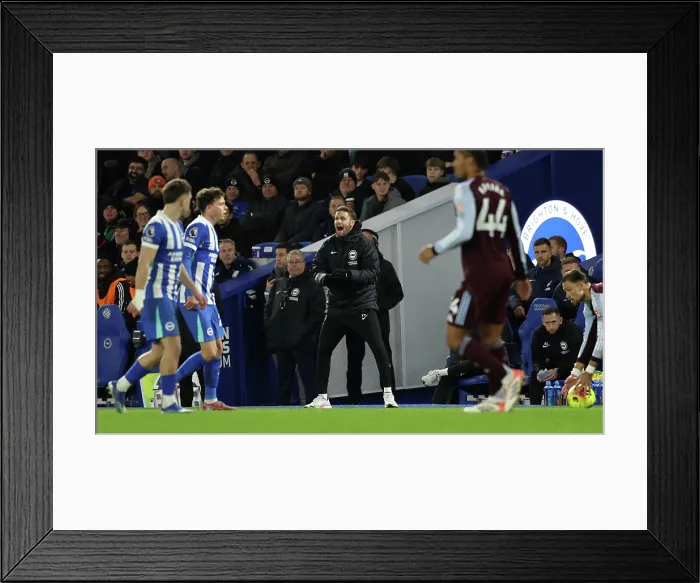 Framed Print : Brighton and Hove Albion v Aston Villa Premier League 03DEC25 Framed Print : Brighton and Hove Albion v Aston Villa Premier League 03DEC25