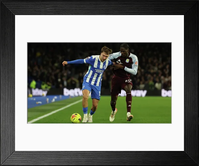 Framed Print : Brighton and Hove Albion v Aston Villa Premier League 03DEC25 Framed Print : Brighton and Hove Albion v Aston Villa Premier League 03DEC25