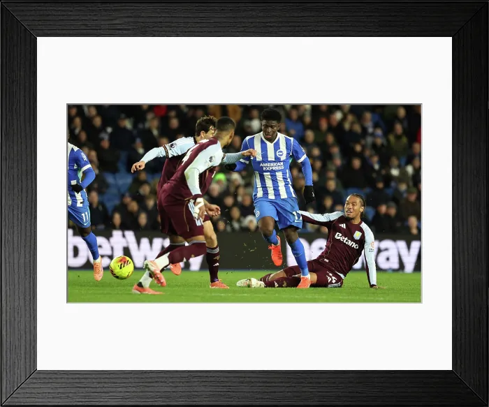 Framed Print : Brighton and Hove Albion v Aston Villa Premier League 03DEC25 Framed Print : Brighton and Hove Albion v Aston Villa Premier League 03DEC25