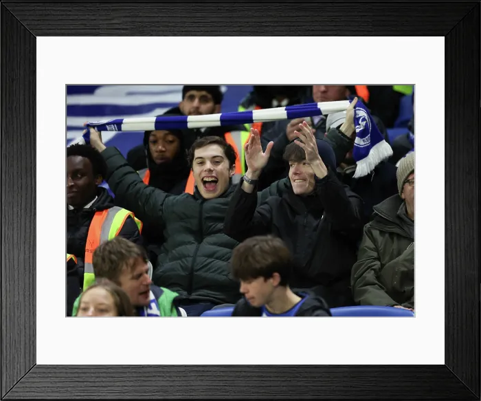 Framed Print : Brighton and Hove Albion v Aston Villa Premier League 03DEC25 Framed Print : Brighton and Hove Albion v Aston Villa Premier League 03DEC25