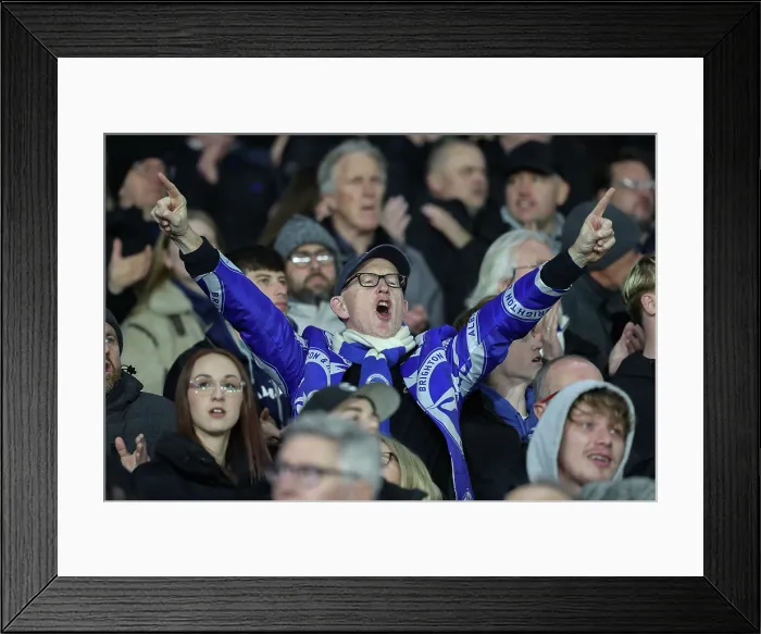 Framed Print : Brighton and Hove Albion v Aston Villa Premier League 03DEC25 Framed Print : Brighton and Hove Albion v Aston Villa Premier League 03DEC25
