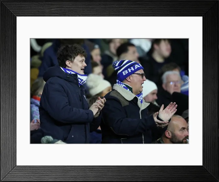 Framed Print : Brighton and Hove Albion v Aston Villa Premier League 03DEC25 Framed Print : Brighton and Hove Albion v Aston Villa Premier League 03DEC25