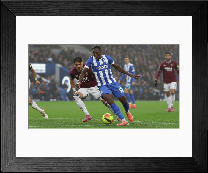 Framed Print : Brighton and Hove Albion v West Ham United Premier League 07DEC25 Framed Print : Brighton and Hove Albion v West Ham United Premier League 07DEC25