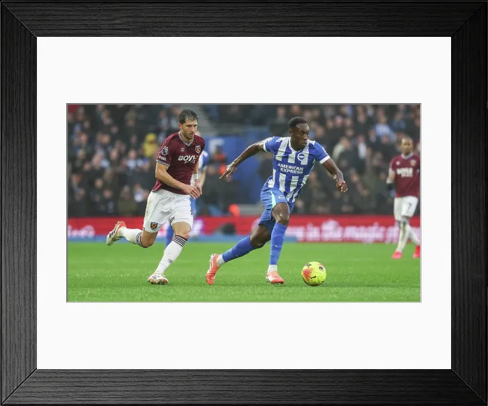 Framed Print : Brighton and Hove Albion v West Ham United Premier League 07DEC25 Framed Print : Brighton and Hove Albion v West Ham United Premier League 07DEC25