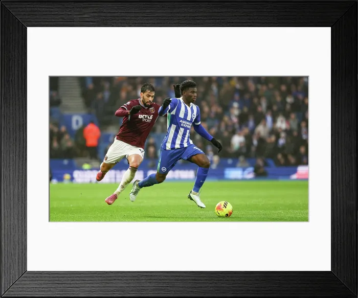 Framed Print : Brighton and Hove Albion v West Ham United Premier League 07DEC25 Framed Print : Brighton and Hove Albion v West Ham United Premier League 07DEC25