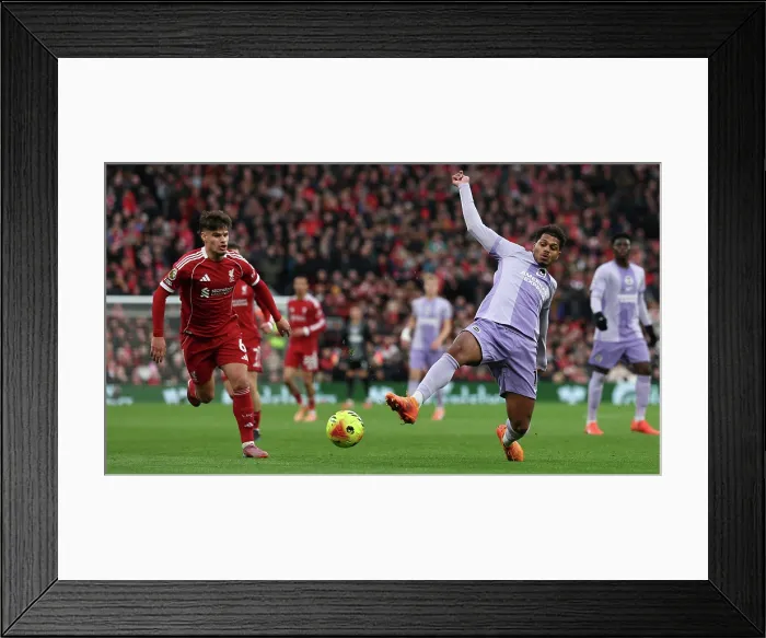 Framed Print : Liverpool v Brighton and Hove Albion Premier League 13DEC25