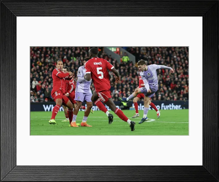 Framed Print : Liverpool v Brighton and Hove Albion Premier League 13DEC25