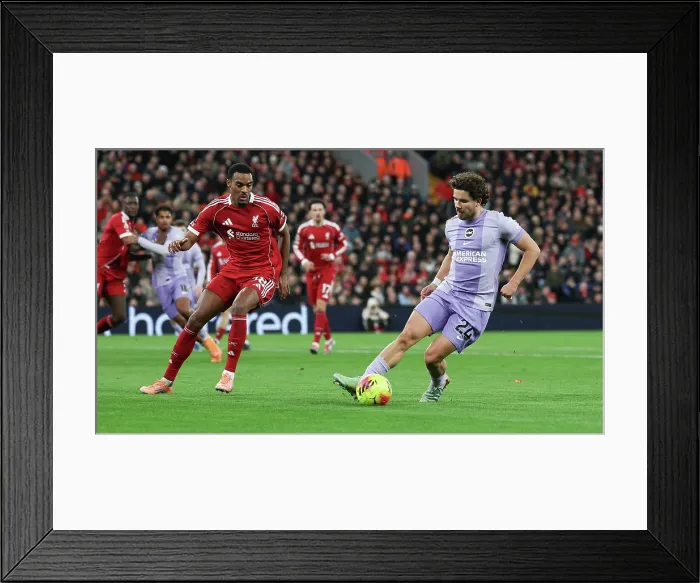 Framed Print : Liverpool v Brighton and Hove Albion Premier League 13DEC25