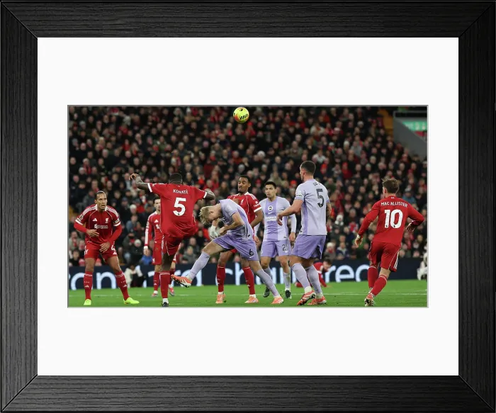 Framed Print : Liverpool v Brighton and Hove Albion Premier League 13DEC25