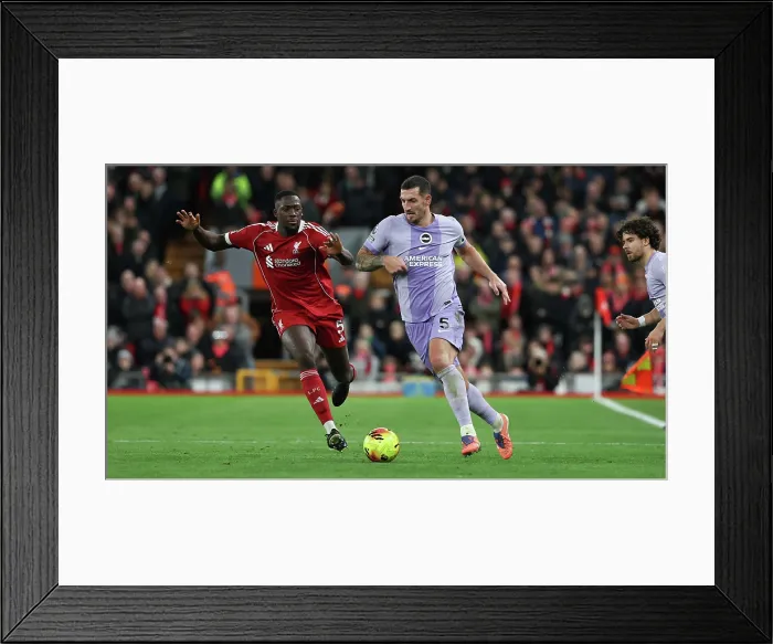 Framed Print : Liverpool v Brighton and Hove Albion Premier League 13DEC25 Framed Print : Liverpool v Brighton and Hove Albion Premier League 13DEC25