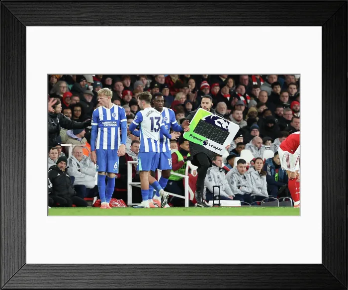 Framed Print : Arsenal v Brighton and Hove Albion Premier League 27DEC25 Framed Print : Arsenal v Brighton and Hove Albion Premier League 27DEC25