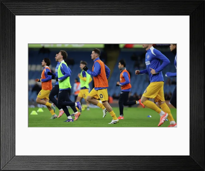 Framed Print : Manchester City v Brighton and Hove Albion Premier League 04JAN26 Framed Print : Manchester City v Brighton and Hove Albion Premier League 04JAN26