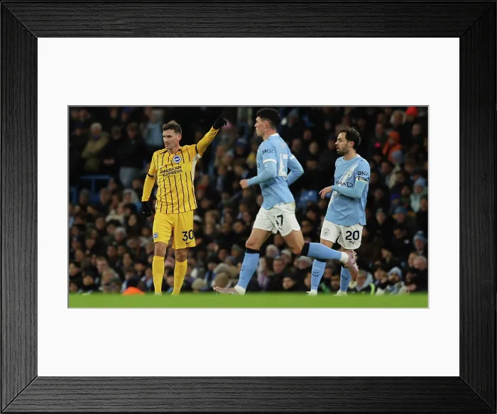 Framed Print : Manchester City v Brighton and Hove Albion Premier League 04JAN26 Framed Print : Manchester City v Brighton and Hove Albion Premier League 04JAN26