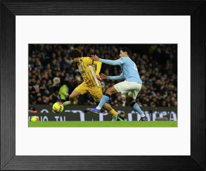 Framed Print : Manchester City v Brighton and Hove Albion Premier League 04JAN26 Framed Print : Manchester City v Brighton and Hove Albion Premier League 04JAN26