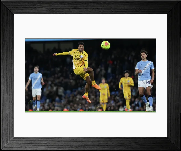 Framed Print : Manchester City v Brighton and Hove Albion Premier League 04JAN26 Framed Print : Manchester City v Brighton and Hove Albion Premier League 04JAN26