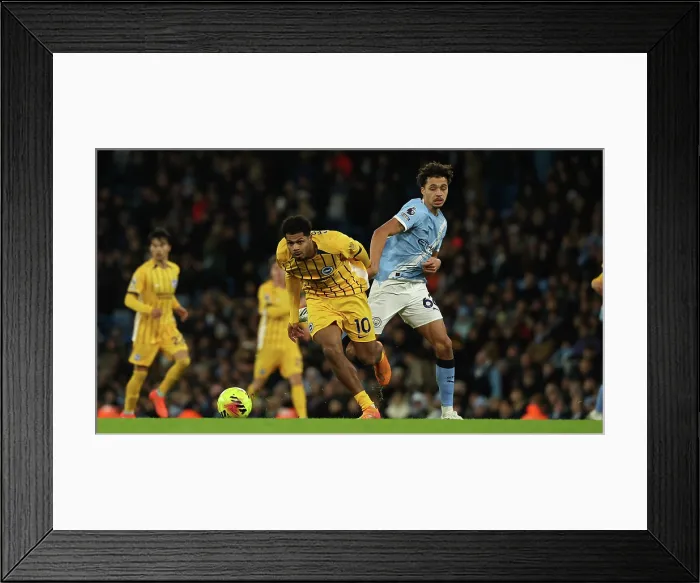 Framed Print : Manchester City v Brighton and Hove Albion Premier League 04JAN26 Framed Print : Manchester City v Brighton and Hove Albion Premier League 04JAN26