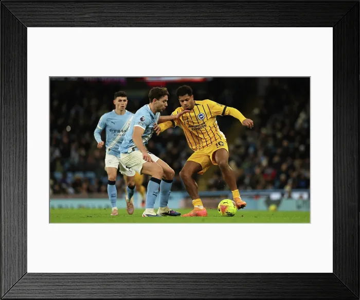 Framed Print : Manchester City v Brighton and Hove Albion Premier League 04JAN26 Framed Print : Manchester City v Brighton and Hove Albion Premier League 04JAN26