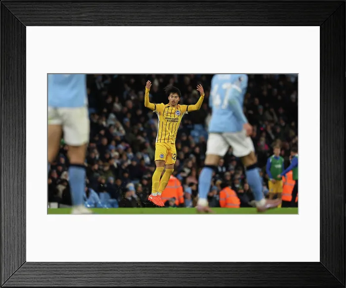 Framed Print : Manchester City v Brighton and Hove Albion Premier League 04JAN26 Framed Print : Manchester City v Brighton and Hove Albion Premier League 04JAN26