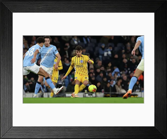 Framed Print : Manchester City v Brighton and Hove Albion Premier League 04JAN26 Framed Print : Manchester City v Brighton and Hove Albion Premier League 04JAN26