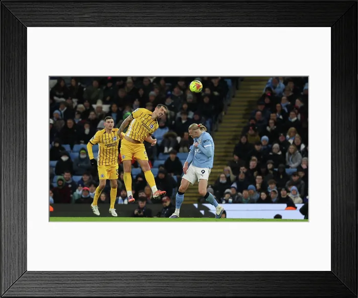 Framed Print : Manchester City v Brighton and Hove Albion Premier League 04JAN26 Framed Print : Manchester City v Brighton and Hove Albion Premier League 04JAN26
