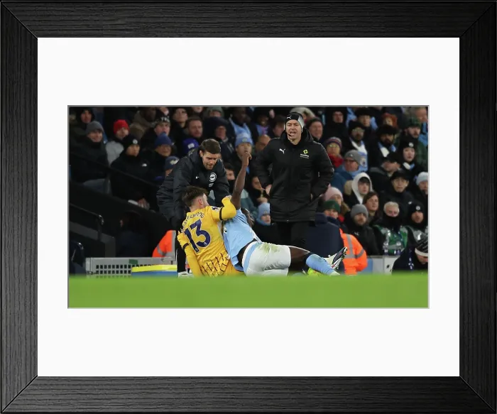Framed Print : Manchester City v Brighton and Hove Albion Premier League 04JAN26 Framed Print : Manchester City v Brighton and Hove Albion Premier League 04JAN26