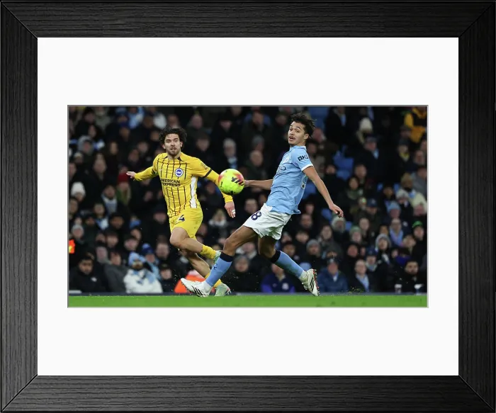 Framed Print : Manchester City v Brighton and Hove Albion Premier League 04JAN26 Framed Print : Manchester City v Brighton and Hove Albion Premier League 04JAN26