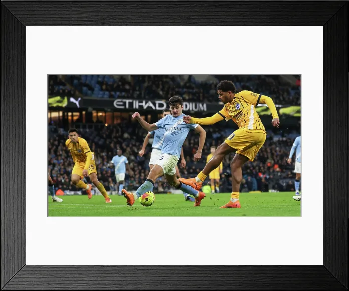 Framed Print : Manchester City v Brighton and Hove Albion Premier League 04JAN26 Framed Print : Manchester City v Brighton and Hove Albion Premier League 04JAN26