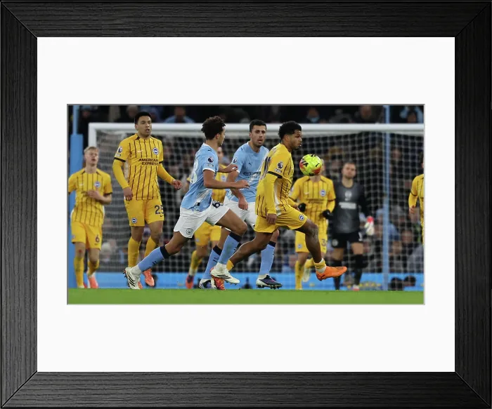 Framed Print : Manchester City v Brighton and Hove Albion Premier League 04JAN26 Framed Print : Manchester City v Brighton and Hove Albion Premier League 04JAN26