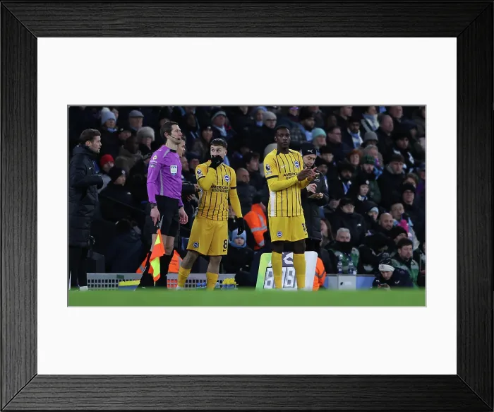 Framed Print : Manchester City v Brighton and Hove Albion Premier League 04JAN26 Framed Print : Manchester City v Brighton and Hove Albion Premier League 04JAN26