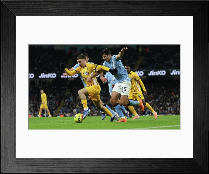 Framed Print : Manchester City v Brighton and Hove Albion Premier League 04JAN26 Framed Print : Manchester City v Brighton and Hove Albion Premier League 04JAN26